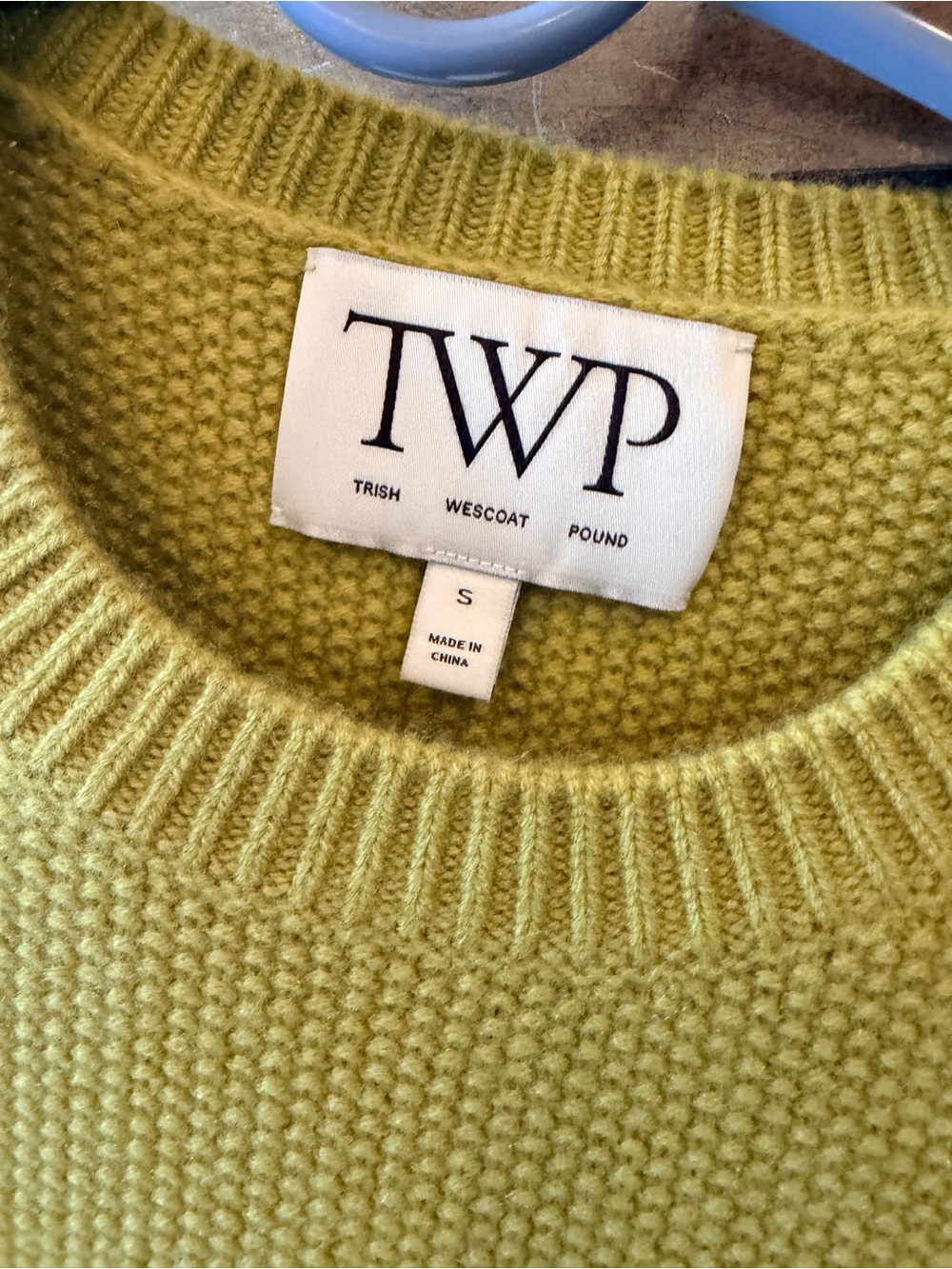 TWP Audrey 100% Cashmere Seed Stitch Sweater Avocado Oil S $495 Retail - Picture 3 of 9